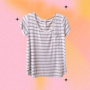 Striped White Women's Top